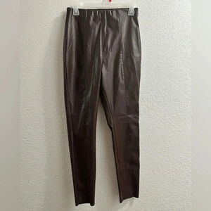 H and M faux leathered covered leggings size 6
